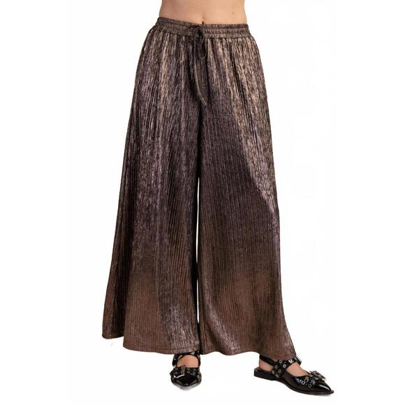 NEW GLAM charmed wide leg pants in bronze - Picture 1 of 3